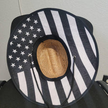 Load image into Gallery viewer, Custom Straw Hat - American Flag